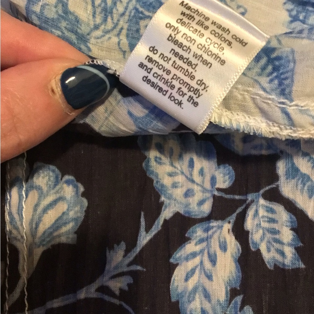 CINO Blue Floral Button-Down Shirt - Picture 5 of 6
